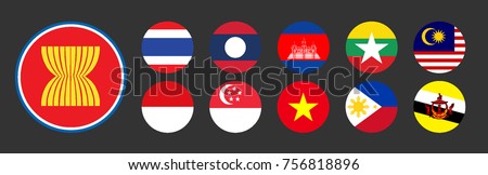 AEC Asean Economic Community flags