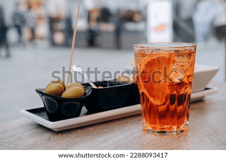 Similar – Image, Stock Photo Snack of olives and tomatoes