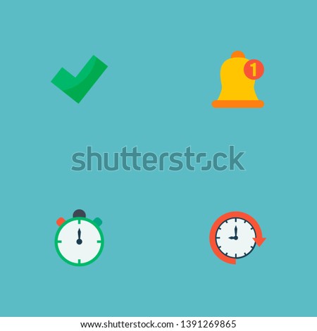 Set of task manager icons flat style symbols with notification, postpone, complete and other icons for your web mobile app logo design.