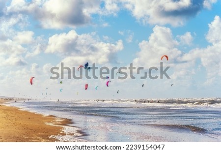 Similar – Image, Stock Photo North Sea surf in the evening light