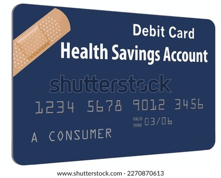 Here is a mock generic Health Savings Account debit card in the vector format.