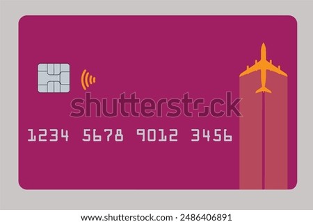 Here is a generic travel credit card featuring an airliner in the design.