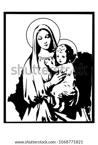 Madonna And Child Drawing | Free download on ClipArtMag