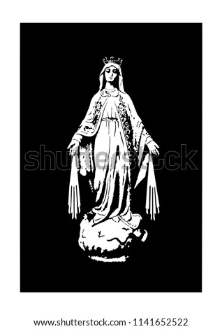 Virgin Mary Our lady of grace vector