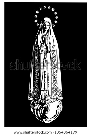 Our Lady of Fatima virgin Mary Catholic vector