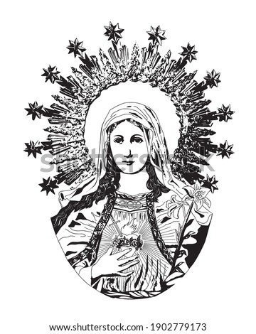 Virgin Mary Drawings | Free download on ClipArtMag