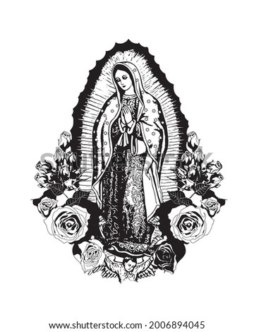 Our Lady of Guadalupe vector Virgin Mary catholic religious Illustration Photo stock © 