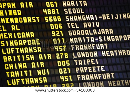 List of International Flights