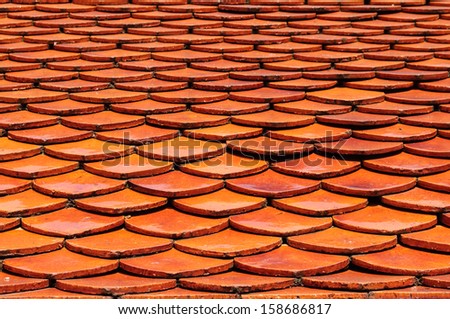 Roof Tile Pattern of Thailand