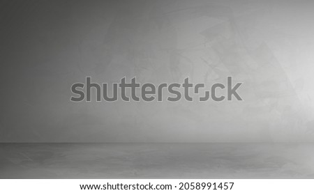 Studio background,Grey Concrete wall texture with gray cement floor with light,shadow,Backdrop Room Background,Vector 3D mockup with copy space, Banner for cosmetic product presentation
