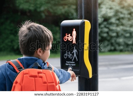 Similar – Image, Stock Photo the pedestrian lights are red