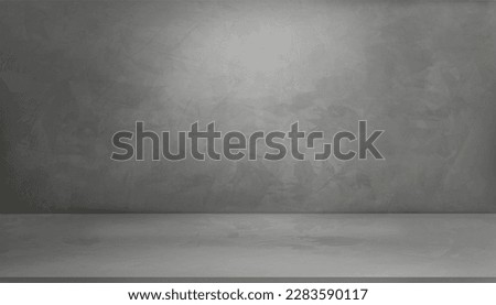 Wall Grey Cement floor texture background with light, shadow,Banner Empty Studio room diplay,Vector Backdrop Gray Cement texture wall with light on Concrete floor,Display for Product Present