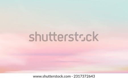 Sunset Sky background.Sunrise with soft Pink and Green with blur pastel colour gradient cloud on sea beach in Evening,Vertical Nature of Romantic Sky Sunlight for Spring,Summer Mobile Phone Wallpaper 