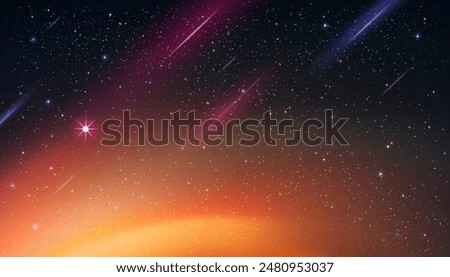 Sky Starry Universe Background,Dark Blue Sky Galaxy Space,Cloud with Nebula and Stars in Winter Night,Nature Stardust field in deep universe, Milky way galaxy