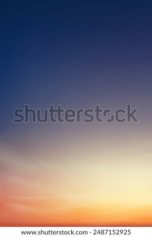 Sunset Sky Background,Sunrise with Yellow,Orange,Purple,Blue Sky,Nature Landscape Dramatic Golden Hour with twilight Sky in Evening after Sun Dawn,Vector Gradient Horizon Spring sundown by Sea Beach