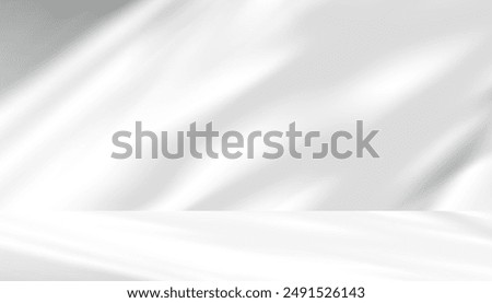 White Background with Shadow on Studio Room for Product Presentation,Vector Light Overlay on Wall Grey Texture Surface,Light Effect from Window and Tree with Nature Line Pattern for Spring,SUmmer