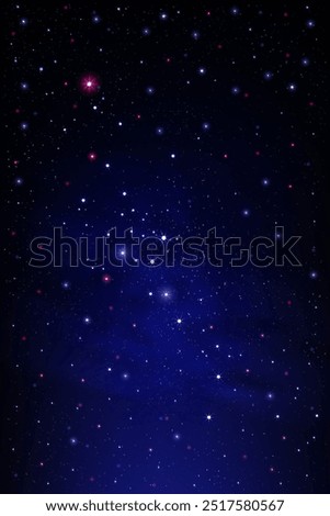 Space Night Sky and Star Background,Starry Universe Blue Sky Galaxy,Cloud with Nebula and Stars in Winter Night,Nature Stardust field in deep universe, Milky way galaxy