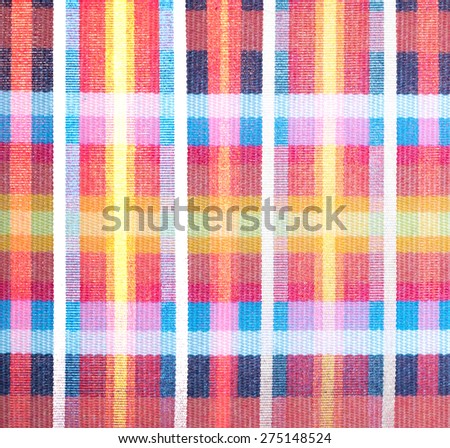 colorful stripes on linen textile