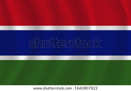 Vector Gambia flag, Gambia flag illustration, Gambia flag picture, Gambia flag image