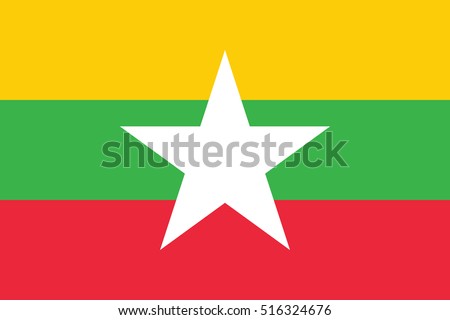 Vector Myanmar flag, Myanmar flag illustration, Myanmar flag picture, Myanmar flag image