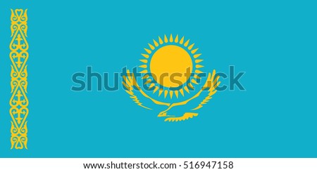 Vector Kazakhstan flag, Kazakhstan flag illustration, Kazakhstan flag picture, Kazakhstan flag image