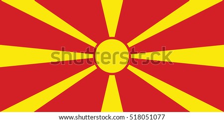 Vector Macedonia flag, Macedonia flag illustration, Macedonia flag picture, Macedonia flag image