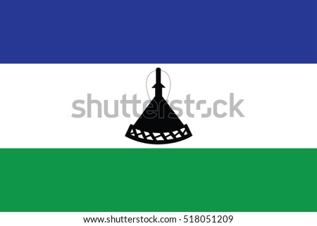 Vector Lesotho flag, Lesotho flag illustration, Lesotho flag picture, Lesotho flag image