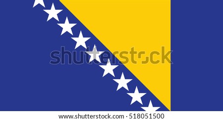 Vector Bosnia and Herzegovina flag, Bosnia and Herzegovina flag illustration,