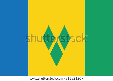 Vector Saint Vincent flag, Saint Vincent flag illustration, Saint Vincent flag picture, Saint Vincent flag image