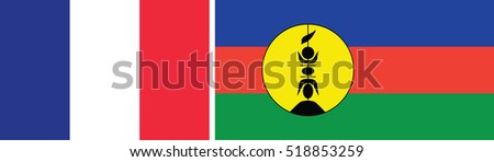 Flag of New Caledonia. page symbol for your web site design Caledonia flag logo, app, UI. Caledonia flag Vector illustration, EPS10.