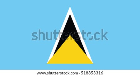 Vector Saint Lucia flag, Saint Lucia flag illustration, Saint Lucia flag picture, Saint Lucia flag image