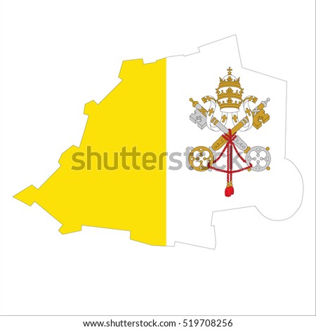Flag of Vatican map.