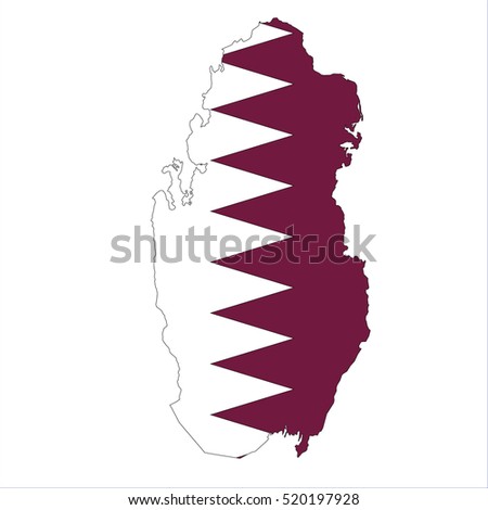 Qatar map on