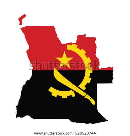 Flag-map of Angola
