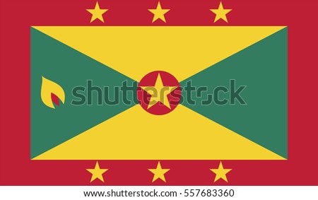 Grenadian national official flag. Patriotic symbol, banner, element, background. Accurate dimensions. Flag of Grenada in correct size and colors, vector illustration