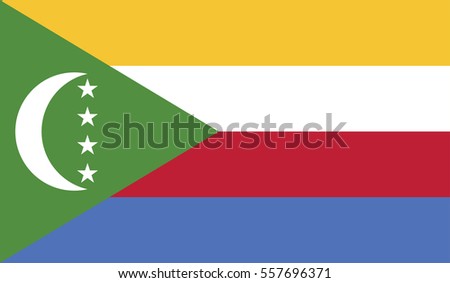 Vector Comoros flag, Comoros flag illustration, Comoros flag picture, Comoros flag image