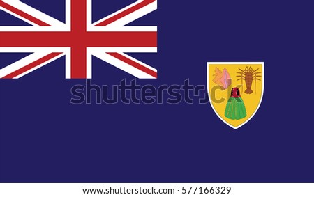 flag of Turks and Caicos Islands Vector illustration