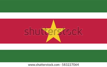 Illustrated flag of Suriname page symbol for your web site design Suriname flag logo, app, UI. Suriname flag Vector illustration, EPS10.