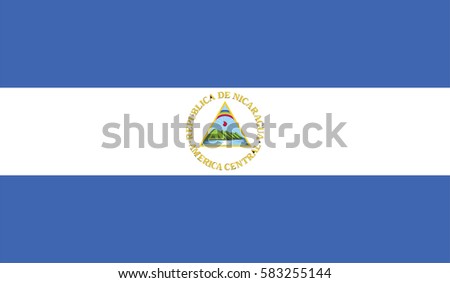 Nicaragua Flag. Vector Format page symbol for your web site design Nicaragua flag logo, app, UI. Nicaragua flag Vector illustration, EPS10.