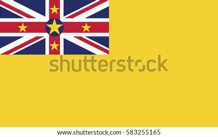 Stock Vector Flag of Niue - Proper Dimensions page symbol for your web site design Niue flag logo, app, UI. Niue flag Vector illustration, EPS10.