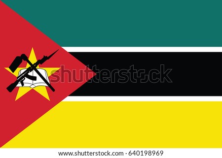 Vector Mozambique flag, Mozambique flag illustration, Mozambique flag picture, Mozambique flag image