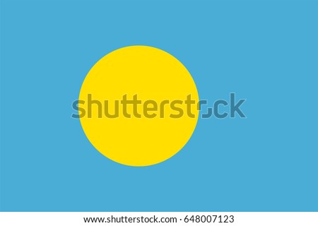 Vector Palau flag, Palau flag illustration, Palau flag picture, Palau flag image