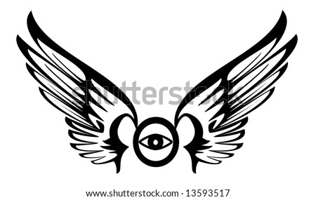 Wings With An Eye Stock Vector Illustration 13593517 : Shutterstock