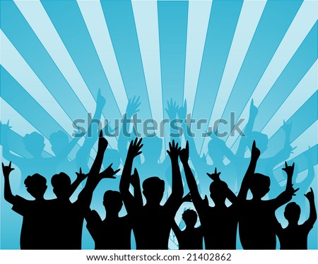 Vector Illustration Of A Party People - 21402862 : Shutterstock