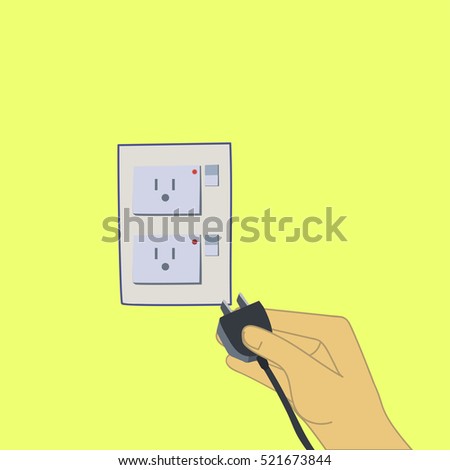 Close-Up of Unplugging Electrical Cord From The Outlet
