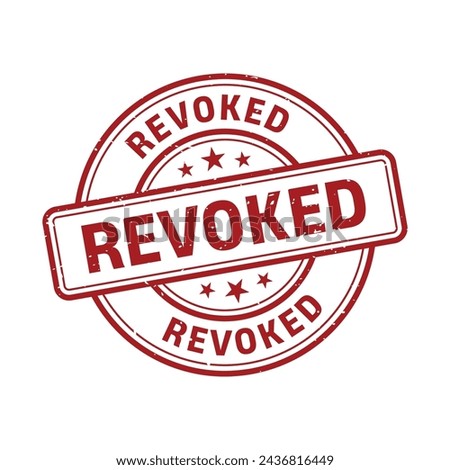 Revoked Stamp, Revoked Grunge Round Sign