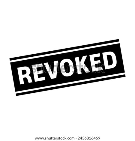Revoked Stamp, Revoked Grunge Square Sign