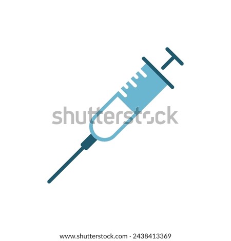 Syringe Injection Medical Icon Vector Template