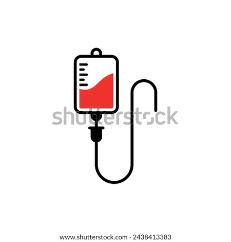 IV Bag Infusion Medical Icon Vector Logo Template