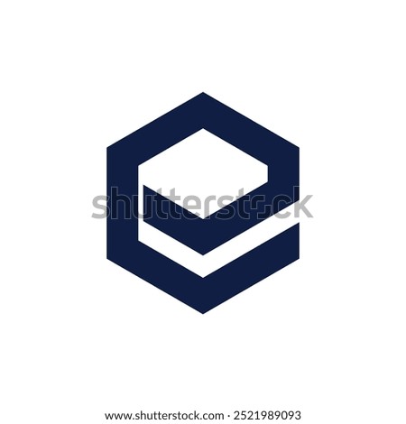 Hexagonal Letter E Logo Template Illustration Design